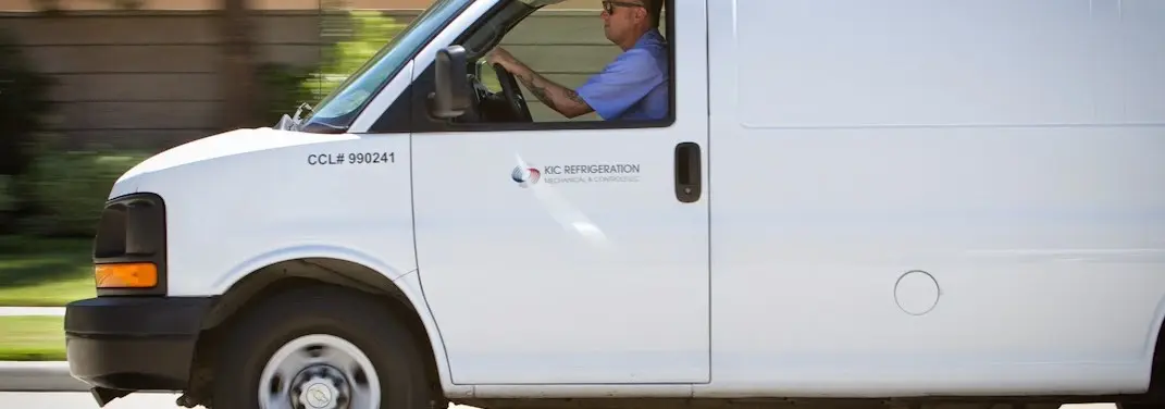 KIC Refrigeration service vehicle serving Walnut Park area